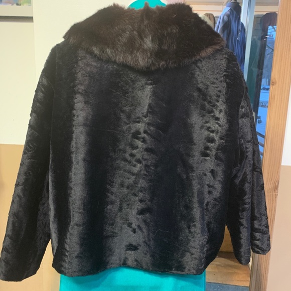 Vintage 1950’s Faux Persian with real fur collar - Picture 2 of 2
